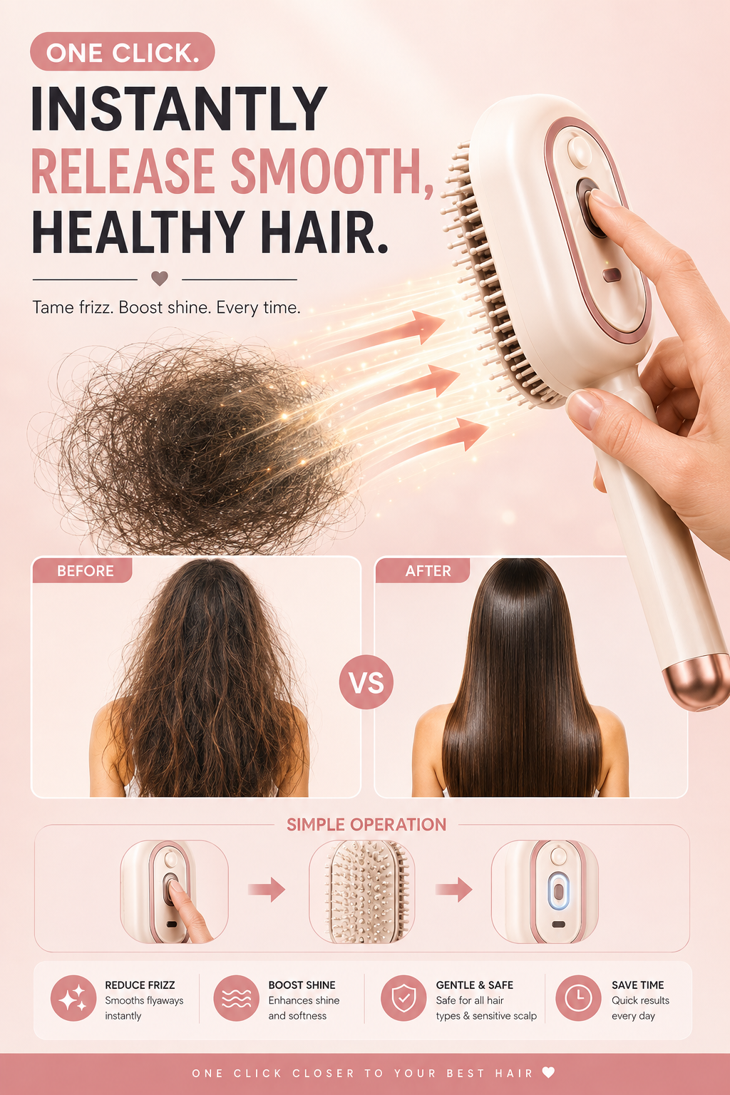 TrackCRD™ 5-in-1 Hair & Scalp Spa Brush — Detangle, Hydrate, Massage & Glow in One