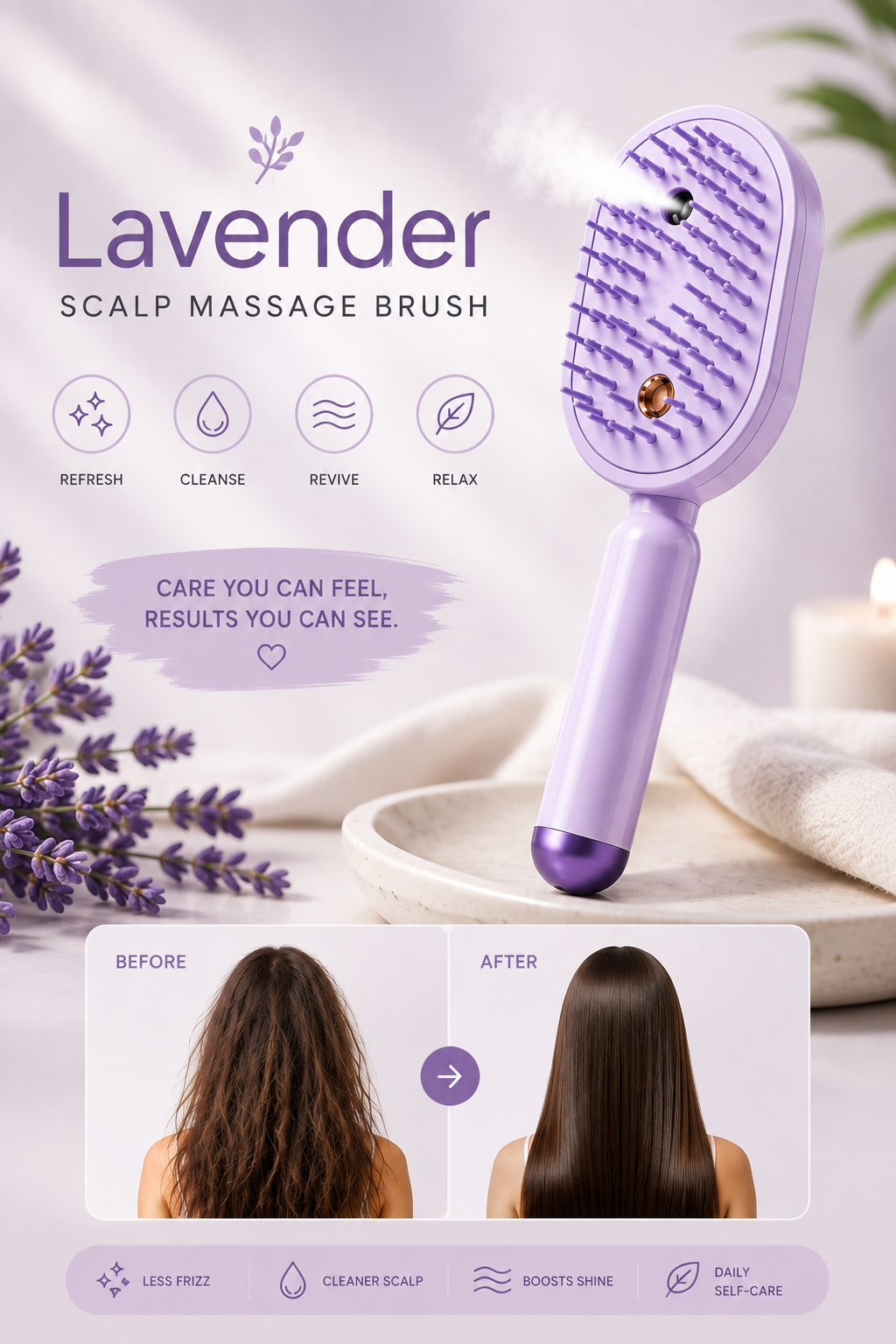 TrackCRD™ 5-in-1 Hair & Scalp Spa Brush — Detangle, Hydrate, Massage & Glow in One
