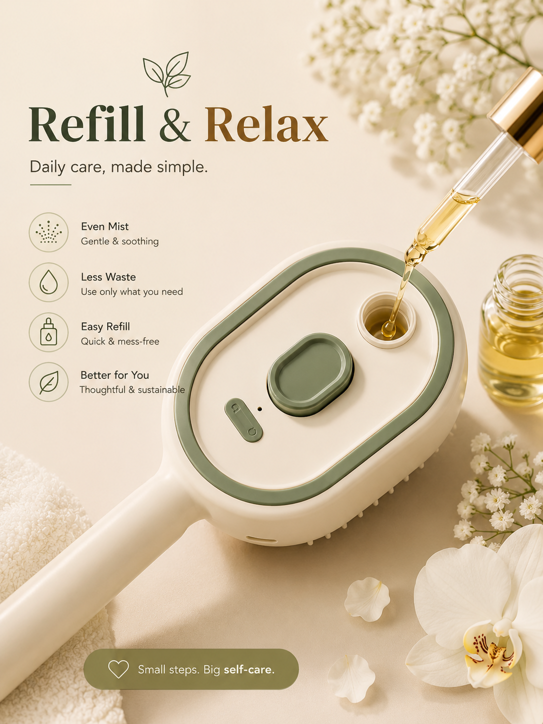 TrackCRD™ 5-in-1 Hair & Scalp Spa Brush — Detangle, Hydrate, Massage & Glow in One