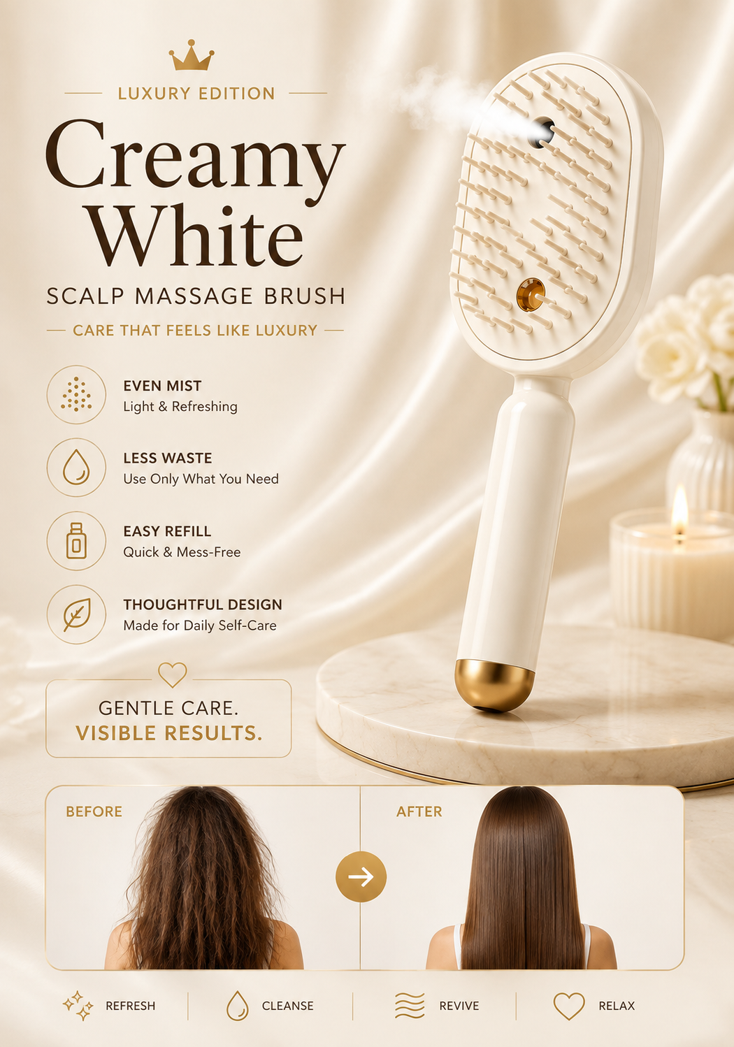 TrackCRD™ 5-in-1 Hair & Scalp Spa Brush — Detangle, Hydrate, Massage & Glow in One