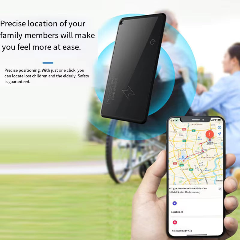 TrackCRD Wireless Charging Wallet Finder Card - Compatible with Apple Find My
