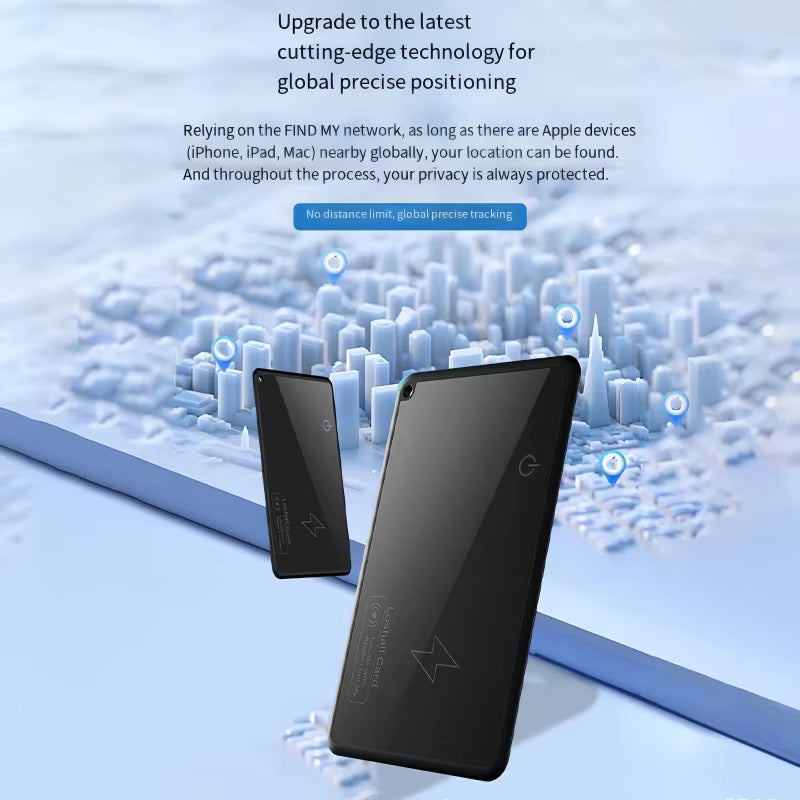 TrackCRD Wireless Charging Wallet Finder Card - Compatible with Apple Find My
