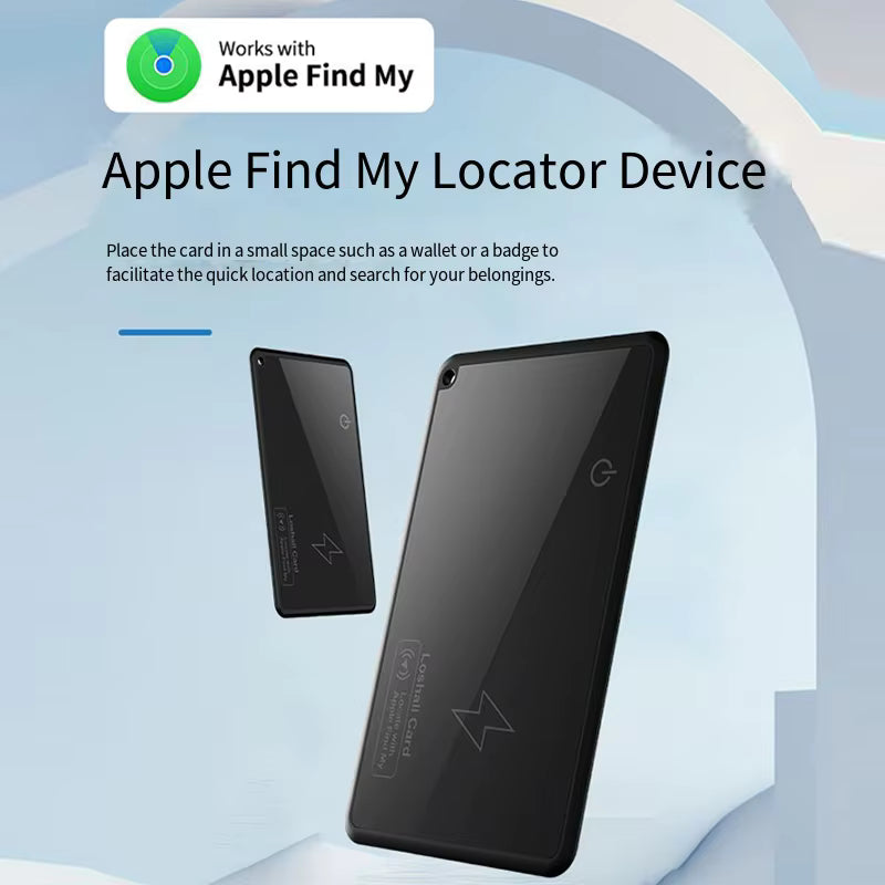 TrackCRD Wireless Charging Wallet Finder Card - Compatible with Apple Find My